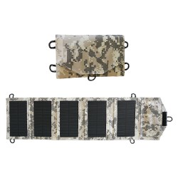 10W Foldable Solar Panel USB Portable Battery Charger for Cell Phone Outdoor Waterproof Power Bank